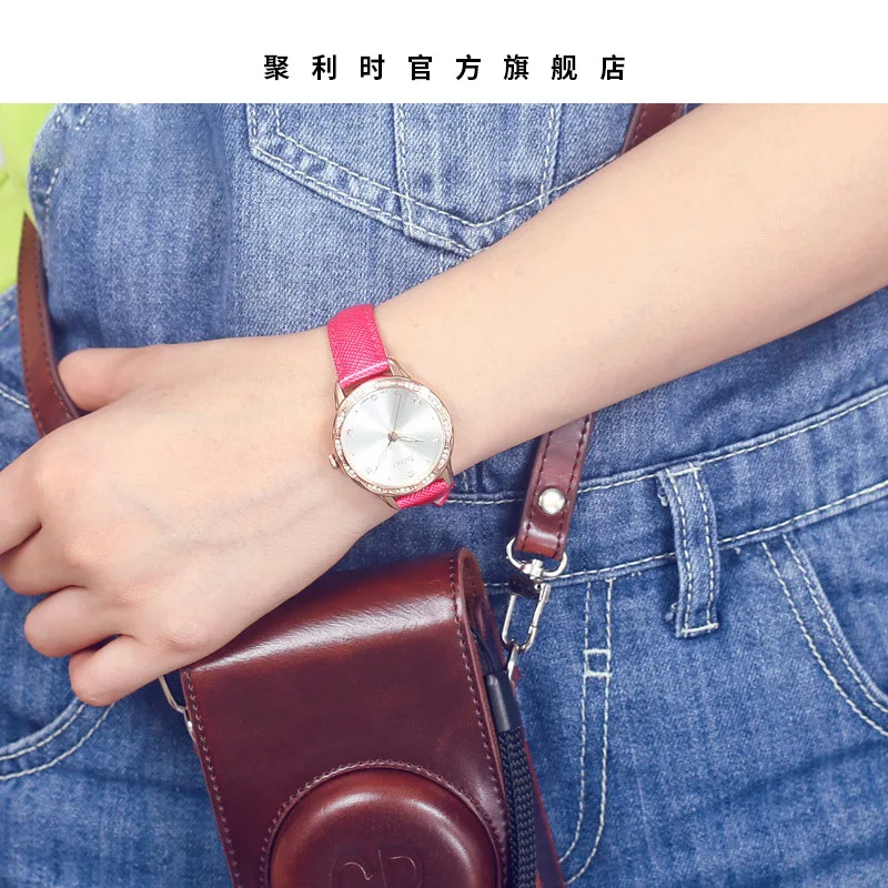 

Julius Genuine Product Fashion Gorgeous Diamond Set Quartz Belt Watch Waterproof WOMEN'S Watch Ja-820