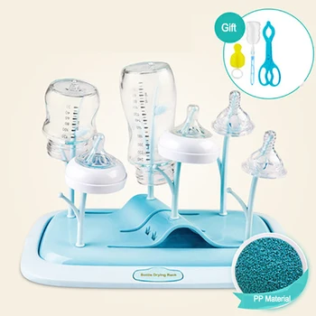 

Baby Bottle Drying Rack with Removable Water Tray Bottle Stand Bottle Drainer Baby for Bottles Teat Cups Pump Parts Accessories