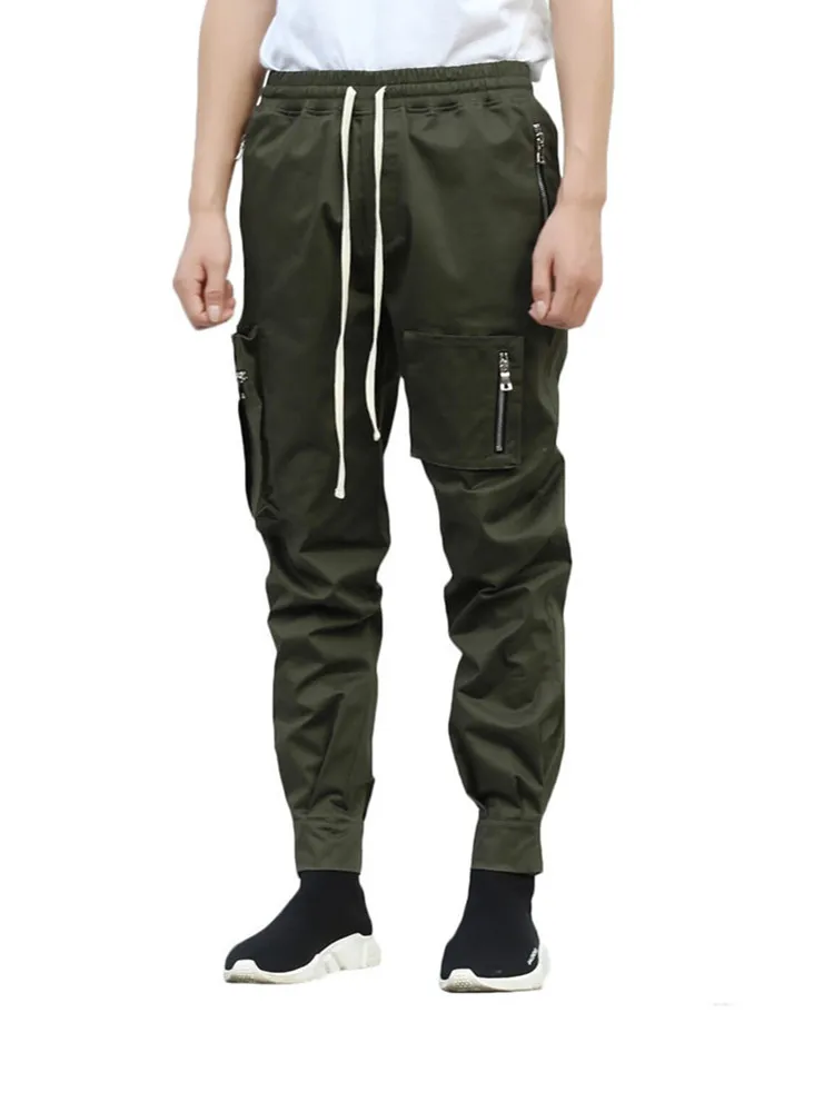 New style trends brand men loose sweatpants Han edition youth ins Harem Pants Beam Foot rope Male zipper pockets trousers