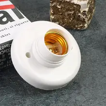 E27 светодиодный светильник держатель лампы, круглая, квадратная, штуцер вытяжная настольная розетка разъем Переключатель E27 база подвесной светильник гнездо для 6A 110 V-220 V