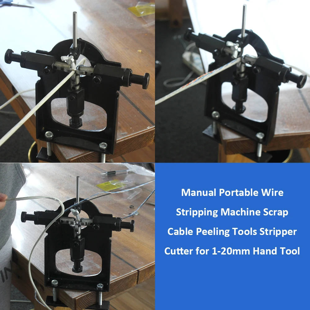 

Manual Portable Wire Stripping Machine Scrap Cable Peeling Tools Stripper Cutter for 1-20mm Hand Tool