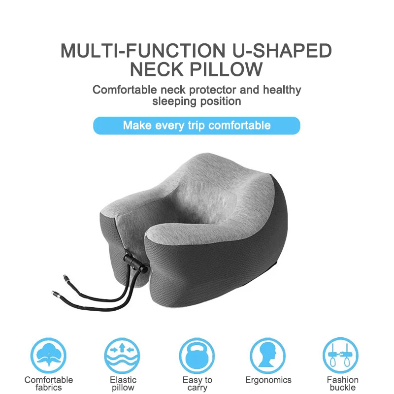 Подушка для путешествий Memory Foam Шейная подушка для шеи u-образная подушка для головы подбородник подушки для самолета автомобиля офиса подгузники