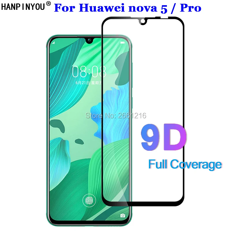 For Huawei nova 5 / Pro 6.39&quot 5D 6D 9D Full Glue Coverage Tempered Glass 9H Premium Screen Protector Film | Мобильные телефоны
