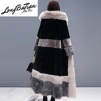 

Winter Jacket Velvet Warm Thick Long Faux Fur Coat Female Elegant Plus size Loose Women Hooded Padded Parka Overcoat