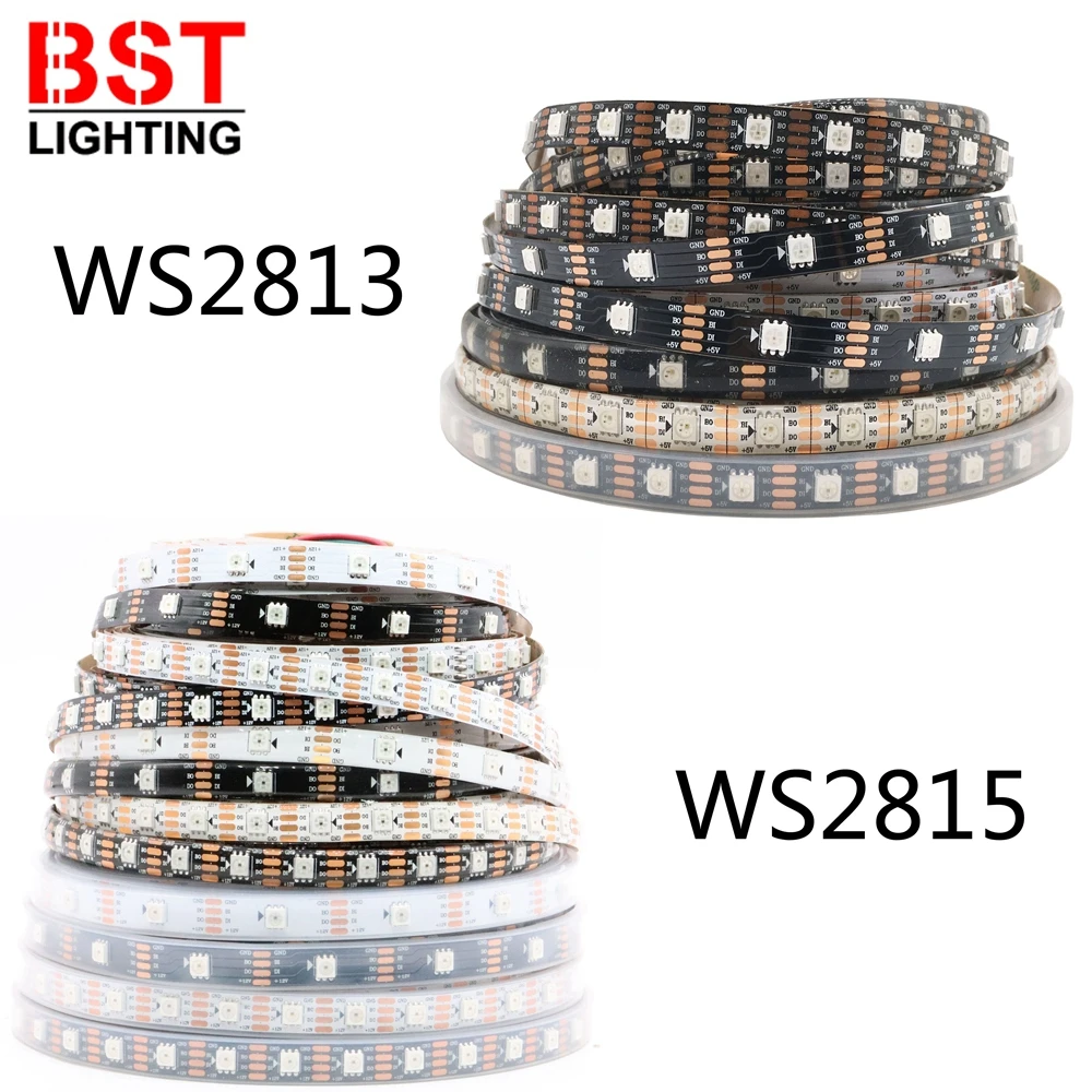 Умная Светодиодная лента WS2813/WS2815/WS2812B индивидуальное управление двойным