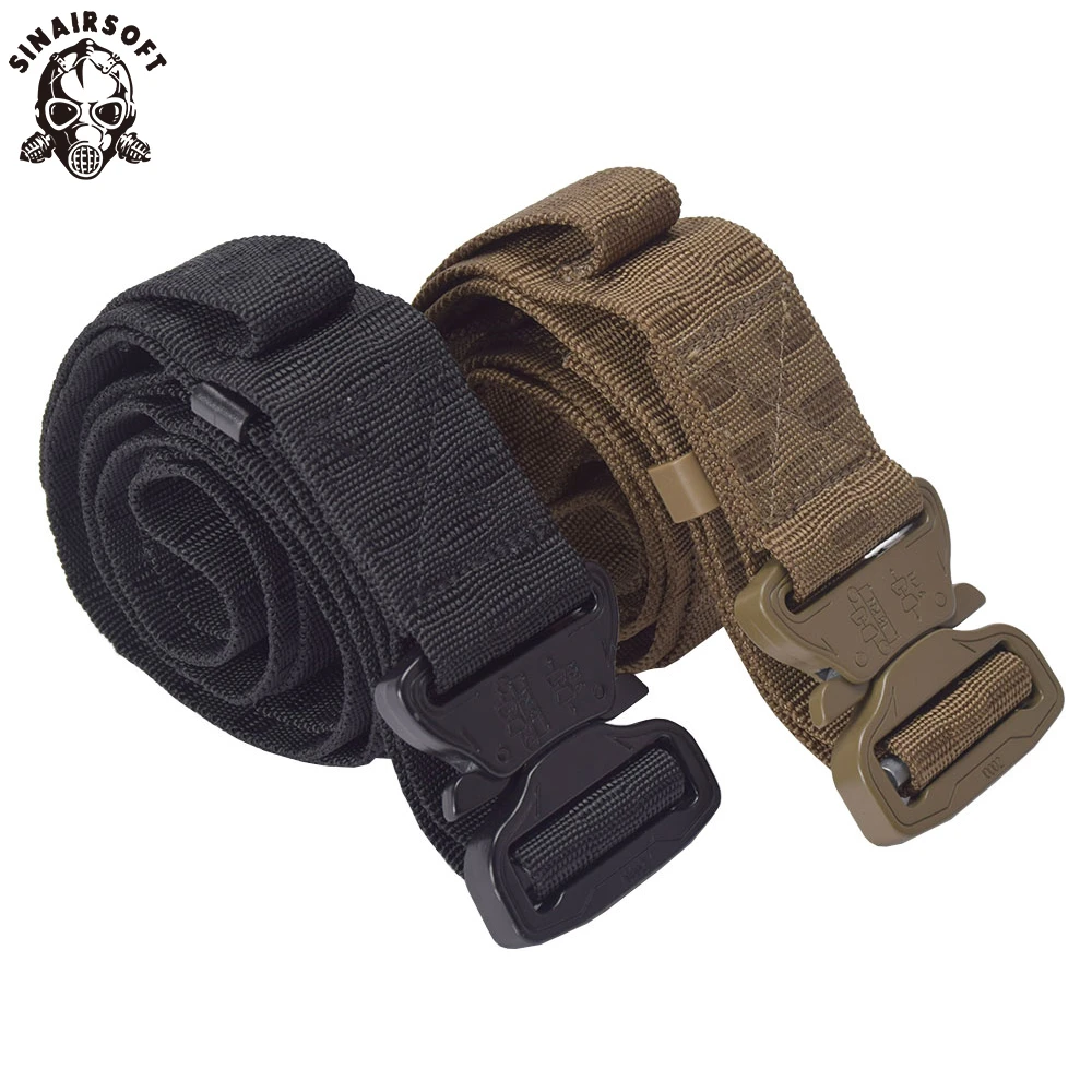 Sinairsoft Military Tactical Belt Nylon Training Equipement Combat Waist Shooting Canvas Belt