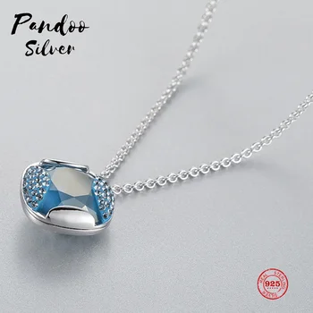 

PANDOO Fashion Charm Pure 925 Silver Original 1:1 Copy, Simple And Elegant Exquisite Wild Necklace Female Luxury Jewelry Gifts