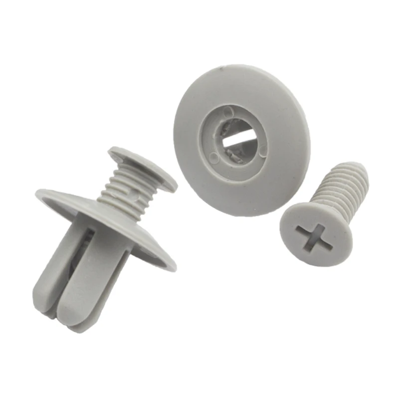 

Auto car body plastic rivet fastener clips door panel screw push type expanding moulding clip 8mm hole Black Gray