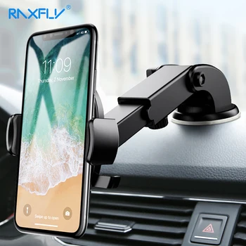 

RAXFLY Universal Car Phone Holder Flexible 360 Degree Car Holder For iPhone 11 6 7 8 X XR Dashboard Winshield Suction Cup Mount