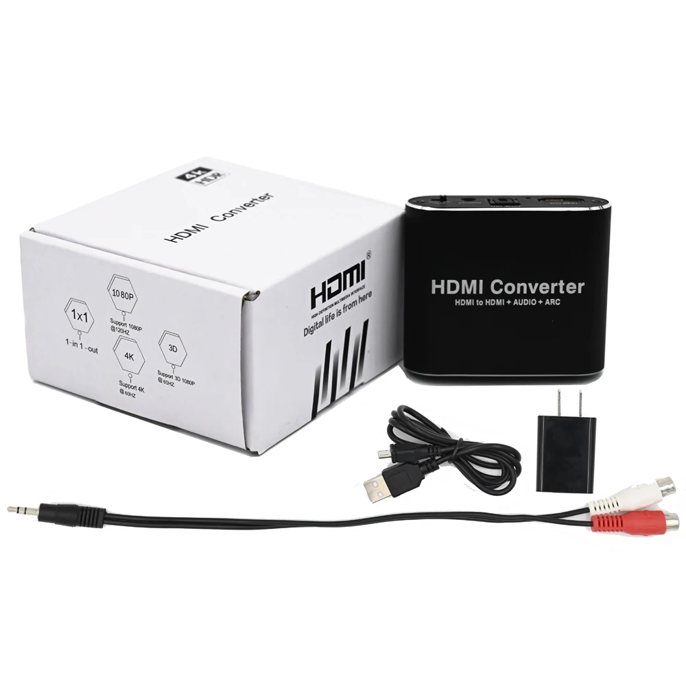 Аудио экстрактор HDMI 5 1 ARC аудио 4K 60 Гц оптический TOSLINK SPDIF|Кабели VGA| |