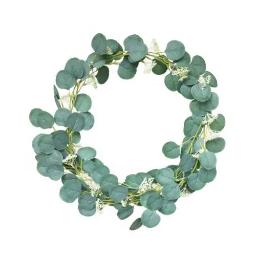 ginkgo 2 м Висячие Искусственные листья эвкалипта ивы шелковая ткань лозы Висячие гирлянды реквизит для фотосессии Свадебные украшения для офиса домашний декор - Цвет: ginkgo
