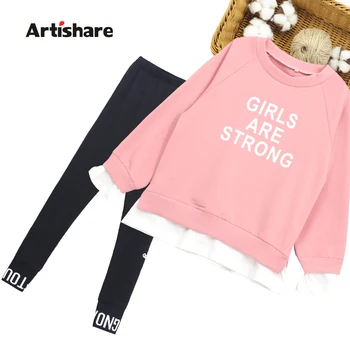 

Children Clothes Sweatshirt + Legging Clothing For Girls Letter Kids Girl Clothes Set Casual Costumes For Children 6 8 10 12 14