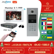 Jeatone – visiophone intelligent pour maison connectée, écran de 7 pouces, wi fi, IP, moniteur uniquement, application TUYA, collocation personnalisée