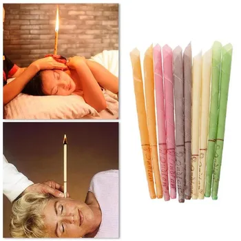

2pcs Horn Shape Aromatherapy Ear Candles Earwax Removal Cleaner Indiana Therapy Treatment Fragrance Candling Ear Healthy Care