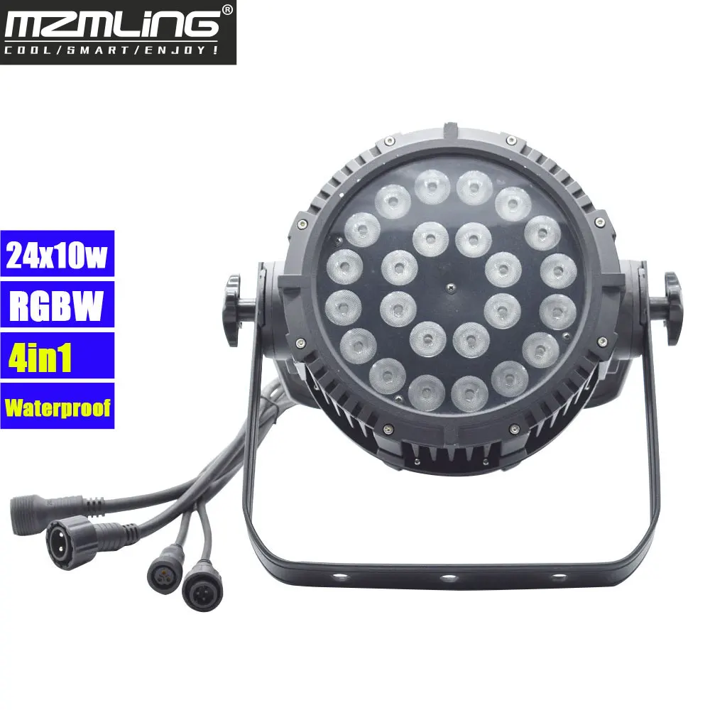 4 шт./лот 24x10 Вт RGBW в 1 водонепроницаемый прожектор DMX512 светодиодный сценический