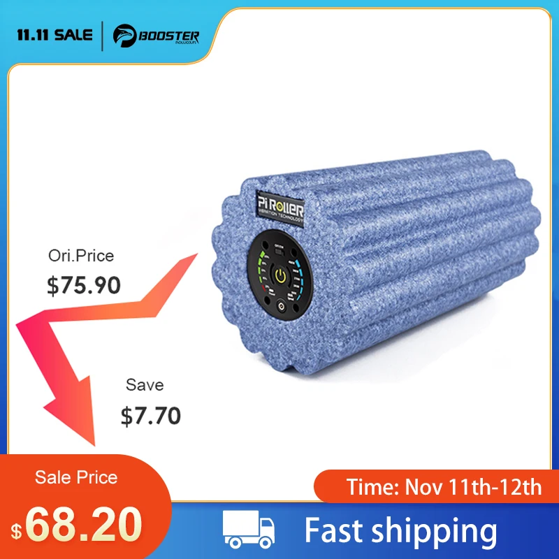 Electric Vibration Massage Yoga Foam Roller Rechargeable Adjustable Massager Yoga Fitness Pain Therapy Fitness Shaping