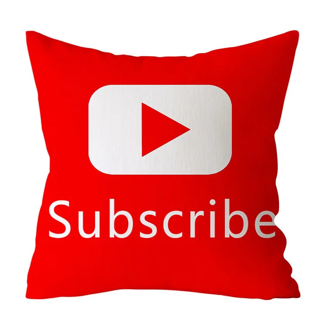 Custom You Tube Cushion Cover Logo Wechat Snapchat Skype Viber Phone Instagram Decor Facebook Pillow Case for Office Accessories