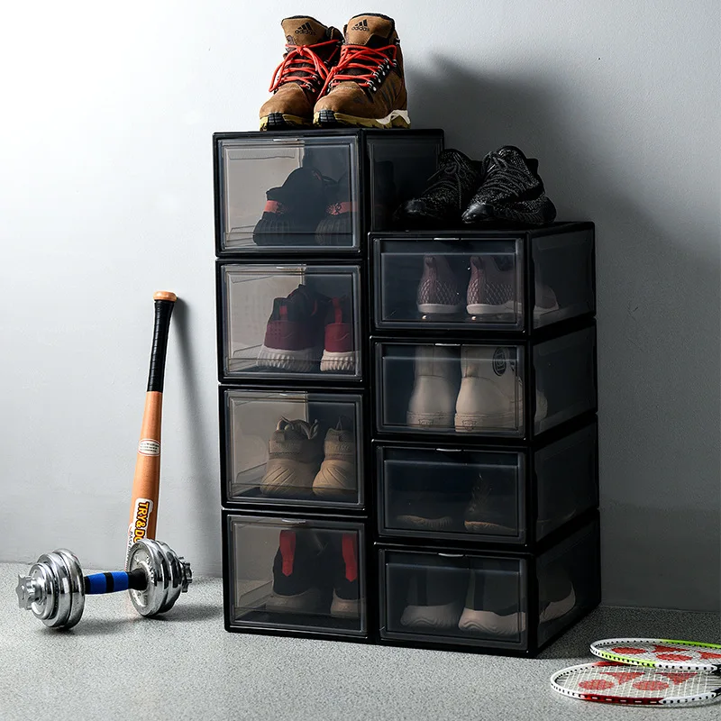 Scatola per scarpe trasparente scatola portaoggetti in acrilico collezione  Sneaker porta magnetica scarpiera grande - AliExpress