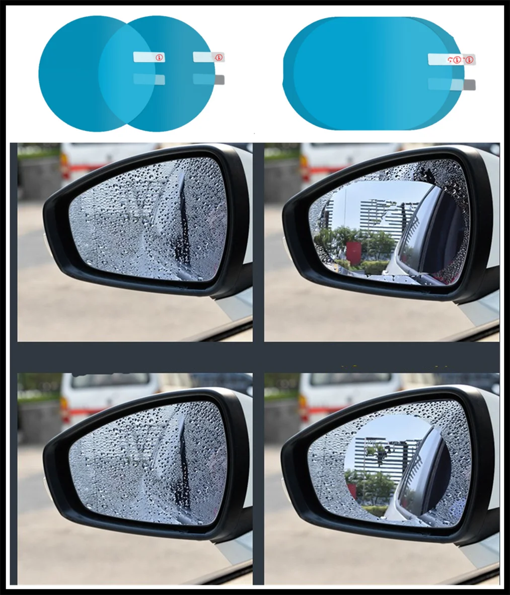 2pcs rearview mirror rain film waterproof anti-fog sticker car shape for Chevrolet Trailblazer Onix Tru Orlando Code Captiva