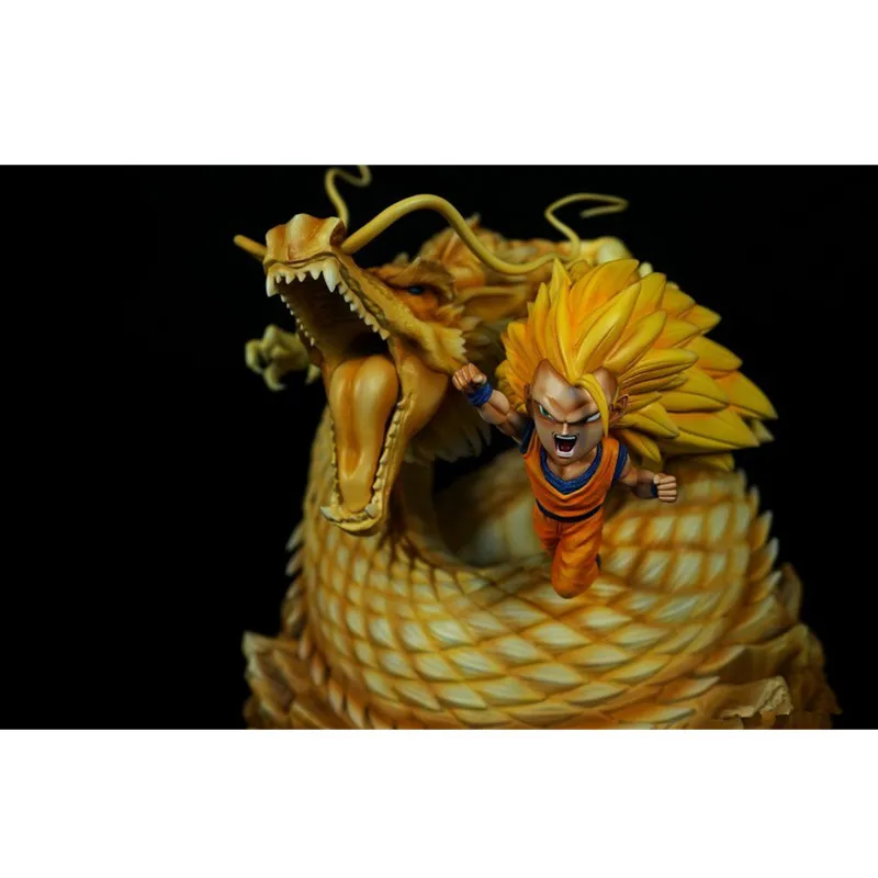 Цвет: желтый Dragon Ball Dragon Fist разбился Сон Гоку Супер Saiyan Kamehameha GK статуя ПВХ фигурка Коллекция Модель игрушки M2890 - Цвет: Цвет: желтый