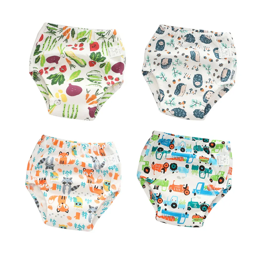 4 pcs Reusable Potty Training Pants Waterproof Infant Boys Girls