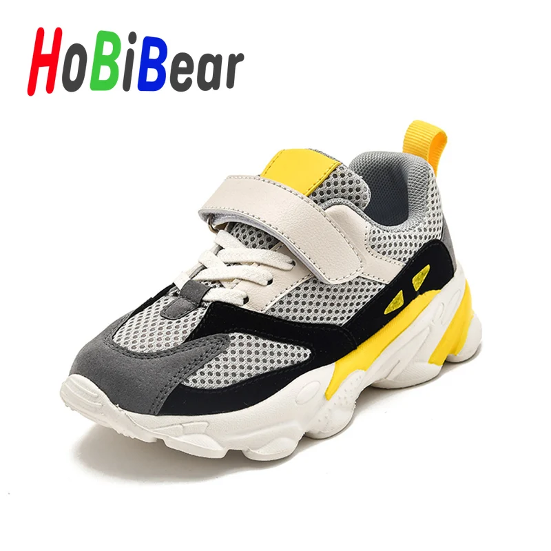 HOBIBEAR 2020 New Boys Sneakers Breathable Casual Sneakers Boys Young Non-Slip Children Shoes Boys Designer Teenager Sport Shoes