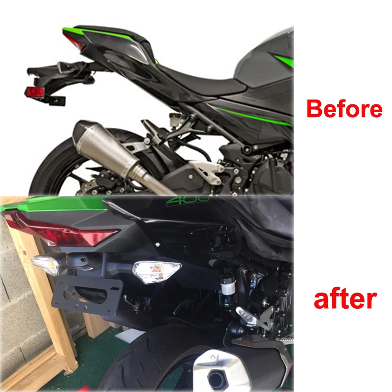 Держатель рамы для задних и крыльев подходит KAWASAKI Ninja 400 2018 2019|Номерной знак| |
