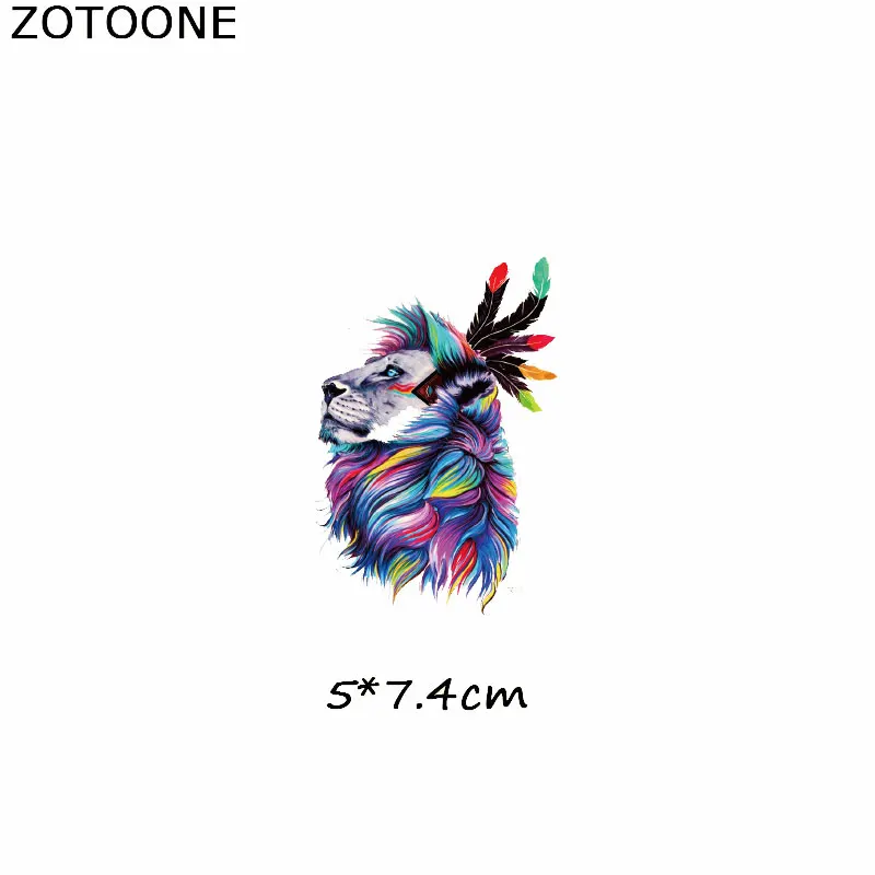 ZOTOONE Тигры леопарды нашивки для одежды Аппликации «сделай сам» железо на теплопередачи патч аппликации на одежду термо-Стикеры для одежды E - Цвет: ZT0151