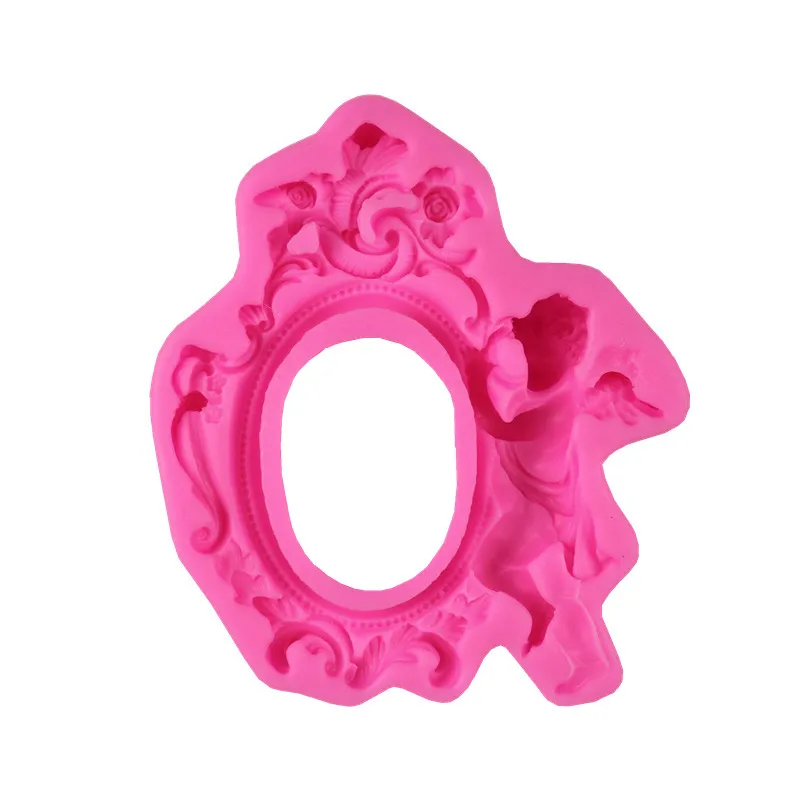 3D Angel Hold Frame силиконовые формы помадка шоколадная форма для ребенка день рождения