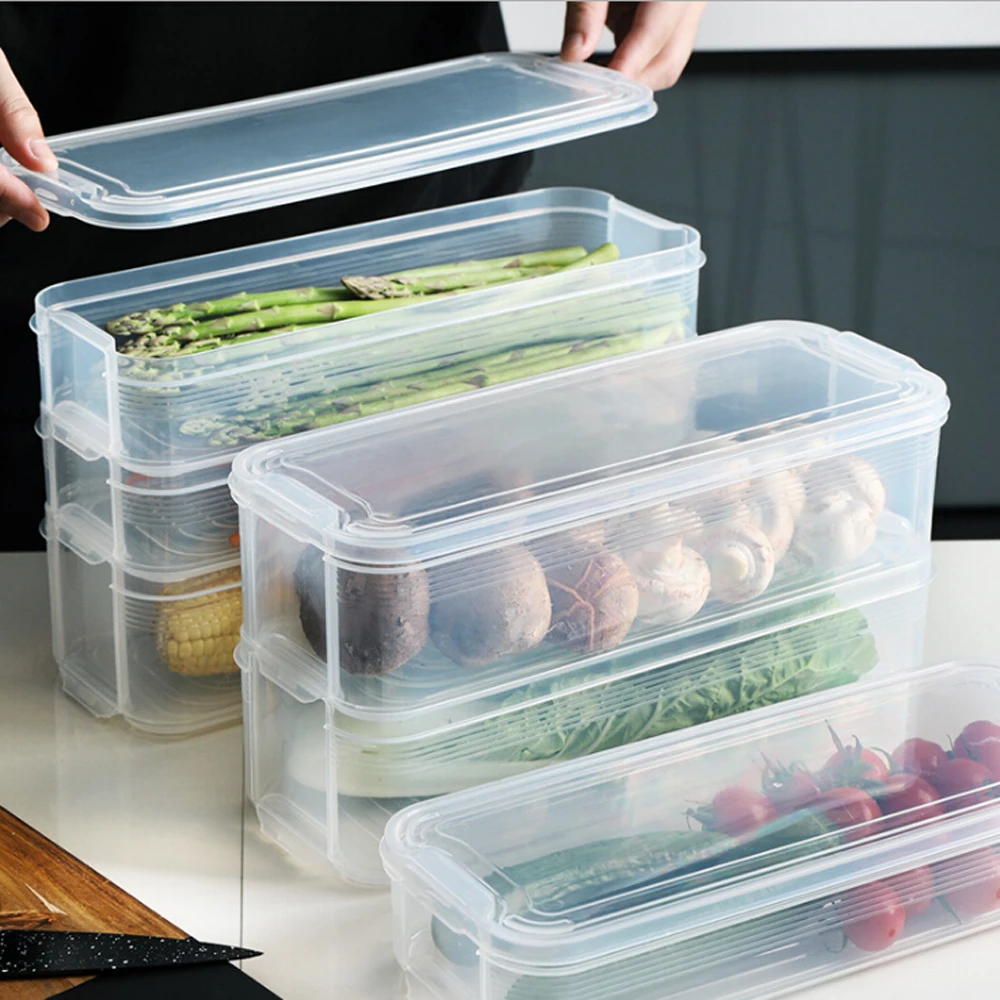 Холодильник ящики для хранения пищевых контейнеров с крышкой для кухни холодильник шкаф морозильная камера хранения Органайзер