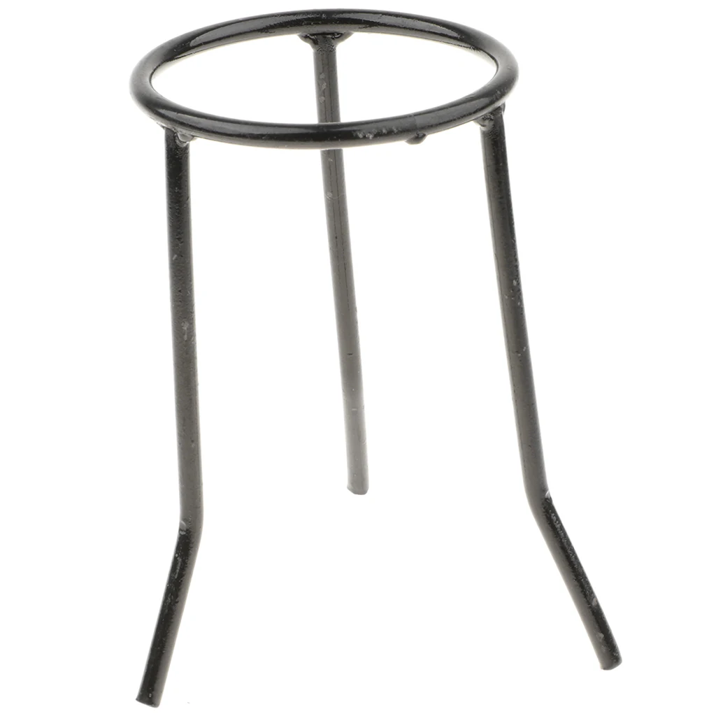 

Lab Beaker Tube Heating Tripod Support Stand School Chemistry Experiment - 5.9'' Tall, Black