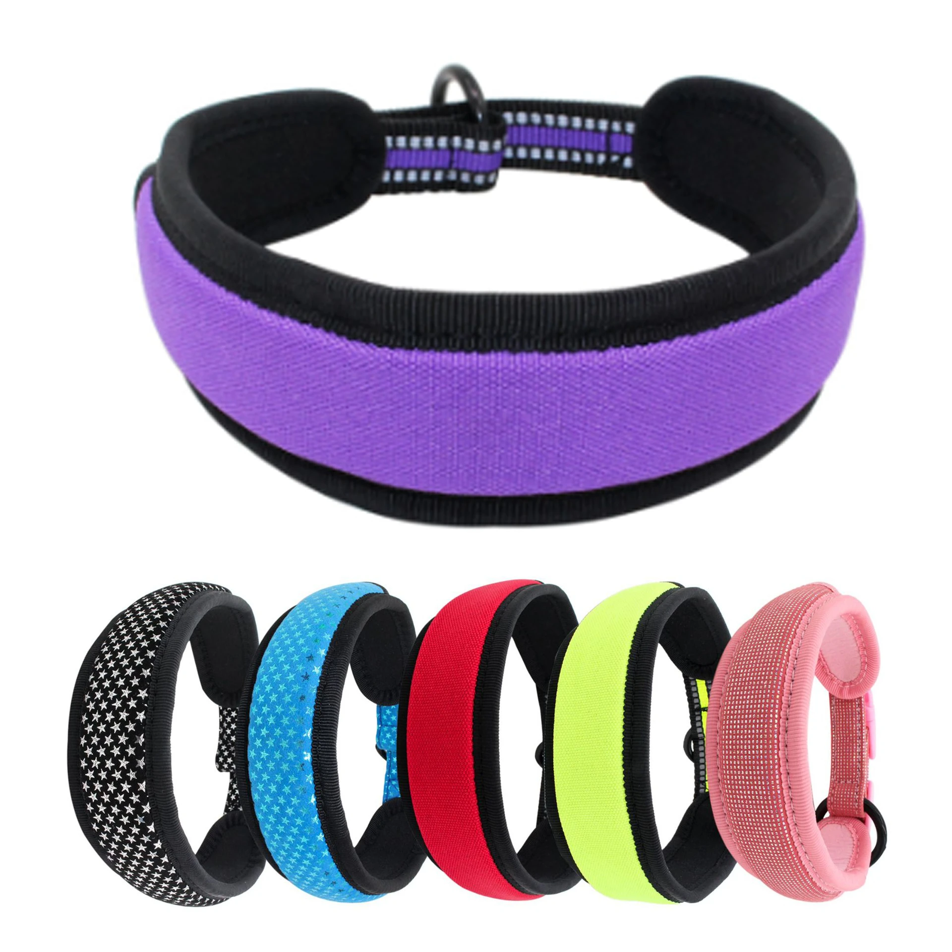 Collar de nailon ajustable para perros, y suave, de tela de buceo, hebilla de plástico, correa de de perro - AliExpress