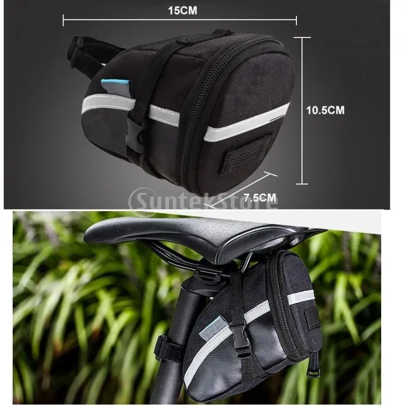Bike Repair Tool Kits Strap-On Bicycle Saddle Bag Cycling Seat Pack Portable Rear Rack Waterproof Mountain Bicycle Seat Bag tool