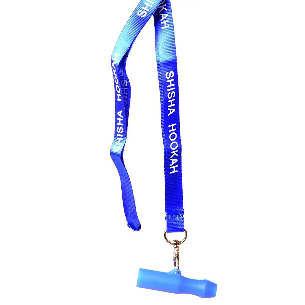 Water smoke fittings hanging rope silicone suction nozzle easy to carry cigarette nozzle - Цвет: Синий