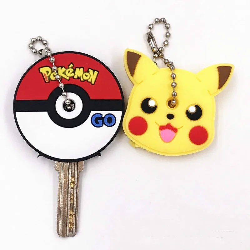 Cartoon Key Dust Cover Silicone Protective Cover for Key Wallets Chain Pendant