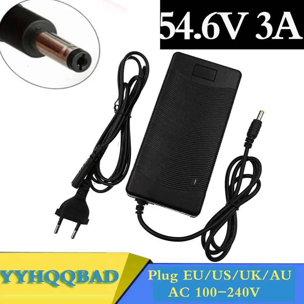 YYHQQBAD 54 6 V 3A зарядное устройство электрический велосипед литиевая батарея для 48V DC