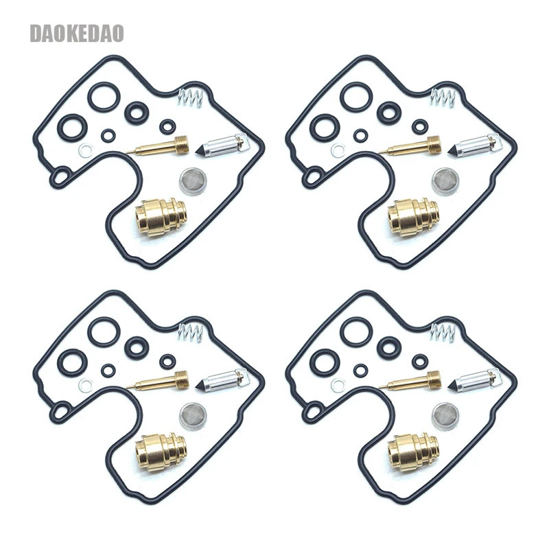 4 Carburetor Carb Repair Rebuild Kit For KAWASAKI Ninja ZX6R ZX6R ZZR