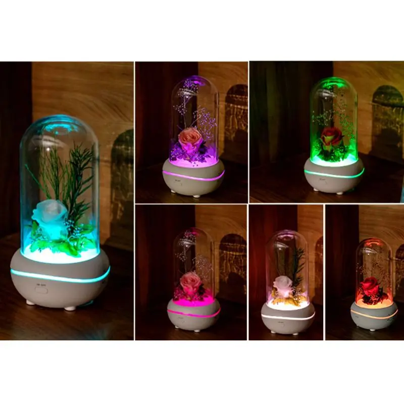 

LED Rose Light Aromatherapy Lamp Aroma Essential Oil Diffuser Birthday Present
