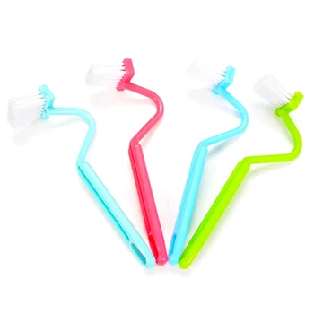 

Curved Handle Cleaning Brushes Portable Toilet Brushes V-shaped Closestool Brushes Bathroom Closestool Cleaning Brush