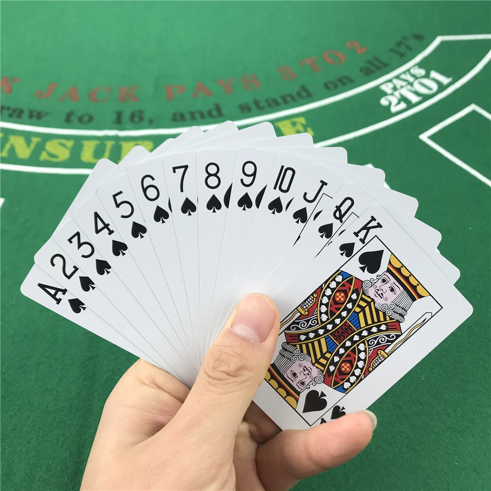 2PCS/Lot Plastic Playing Cards Waterproof Texas Hold'em Poker Cards Narrow Brand PVC Pokers Board Games 2.28*3.46 Inch