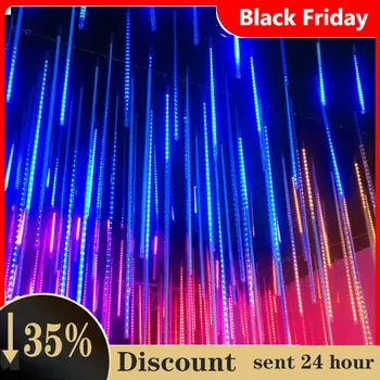 

New Christmas Lights Outdoor for solar Outdoor Waterproof led Meteor Shower LED String Light holiday Tree garden decorative lamp