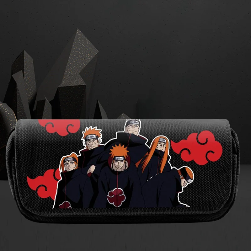 Ботинки в стиле аниме «Naruto Карандаш Чехол из плотной ткани на молнии подходит для детей с артистическим Ёмкость ручка, косметичка, сумка для макияжа, канцелярские товары сумка для школьных принадлежностей