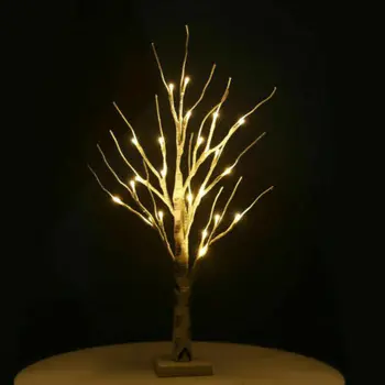 

60cm White Easter Twig Tree Lamp Decoration With LED Lights Hang Ornaments