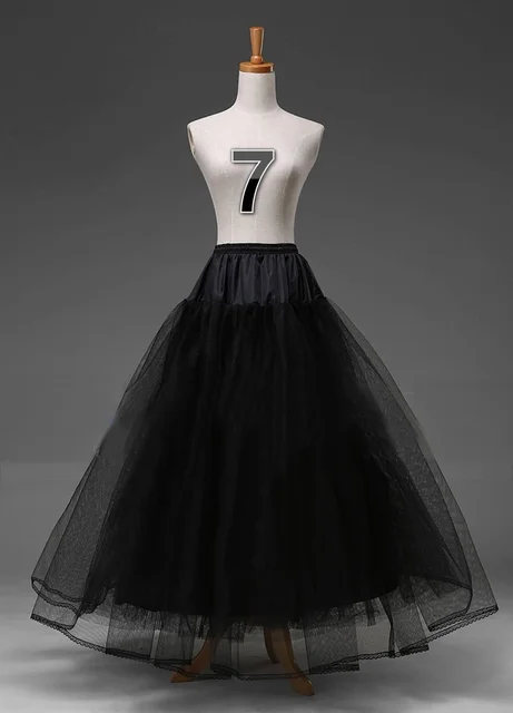 Black Bridal Petticoat Crinoline Underskirt Hoop/Hoopless/Mermaid/Fishtail 7