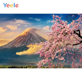 

Yeele Mount Fuji Cherry Scenic Photocall Decor Photography Backdrops Personalized Vinyl Photographic Background For Photo Studio