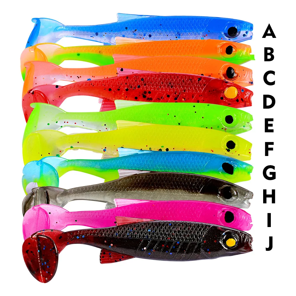 

New Soft Plastic Lure Set 7cm Noeby Lure 2.5g Fishing Bait 2019 Isca Artificial Fish Food 10 Items A Pack Colorful Vobler