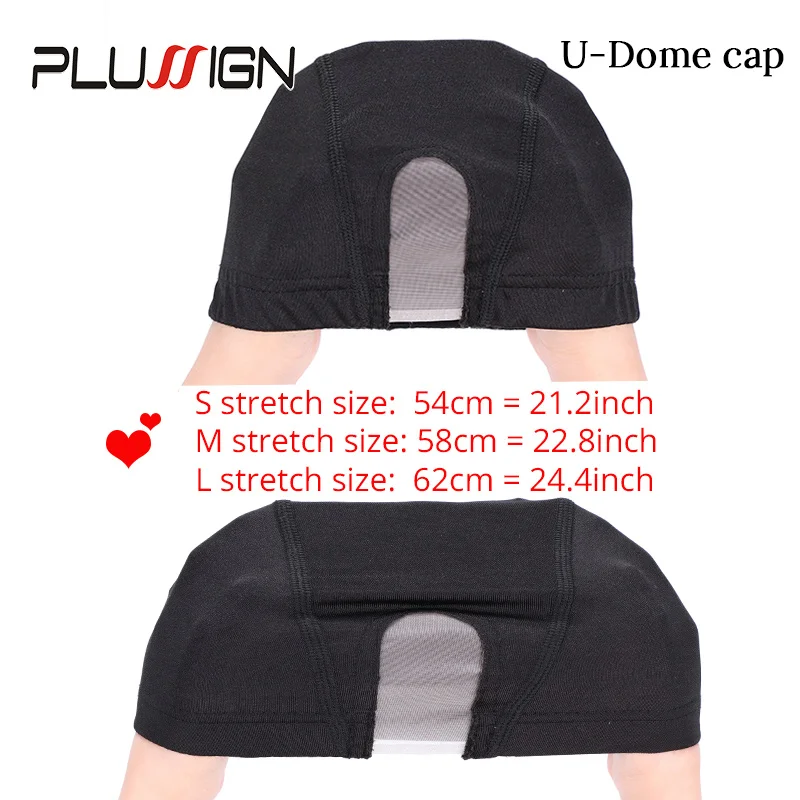 U Part Lace Wig Cap For Making Wigs Mesh Dome Cap Swiss Lace Weave Ventilated Wig Wigs Making Material Base Hairnet wig caps
