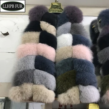 

New Hot sale Women 100% Genuine Real Fox Fur Vest Winter Warm Natural Fox Fur Waistcoat Elegant Lady Fashion Fullness Fur Gilet