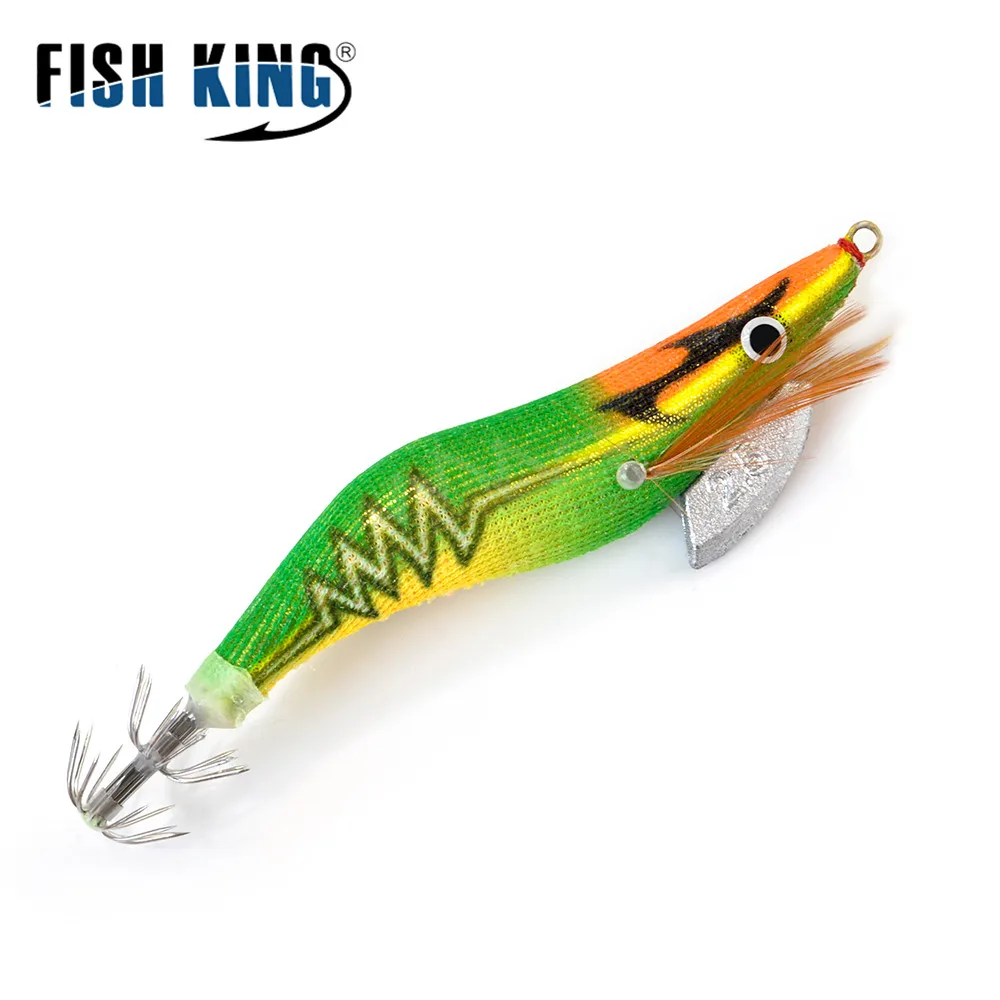 FISH KING 2 0/2 5/3 0/3 5 # светящаяся жесткая приманка для кальмаров 8/11.5/14/19.5g морской
