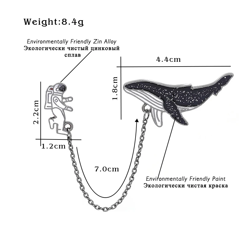 Космический астронавт самолет брошь мультфильм самолет ракета инопланетянин КИТ эмалированные булавки мужские джинсовые куртки нагрудные Булавки модные значки ювелирные изделия